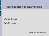 Introduction to Subversion