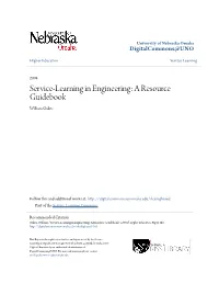 Service-Learning in Engineering: a Resource Guidebook William Oakes