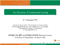 An Overview of Compressed Sensing