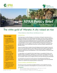 APRA Policy Brief 24 the White Gold of Wereta