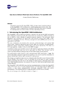 BCS OSSG Newsletter July 2011 Page 1 of 8 Figure 1: Overall Design of the Openrisc 1200