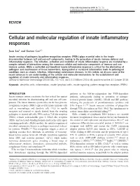 Cellular and Molecular Regulation of Innate Inflammatory Responses