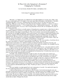 Is There Life After Samuelson's Economics? Changing the Textbooks