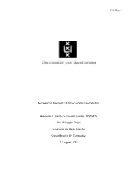 Motivational Tranquility: a Theory of Value and Welfare