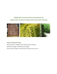 Recreation Collaborative Recommendations Report