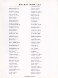 Student Directory Aanestad, Donald T