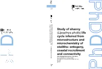 Study of Shanny (Lipophrys Pholis) Life Cycle Inferred from Microstructure and Microchemistry of Otoliths: Ontogeny, Coastal Recruitment and Connectivity