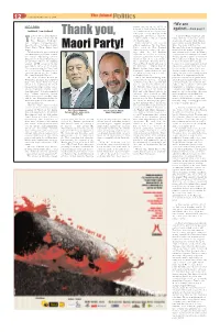 Thank You, Maori Party! the in the United Nations Ensuring That Asks “What on That List Could Any Neither Amnesty Nor Mercy