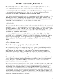The Star Commander, Version 0.82