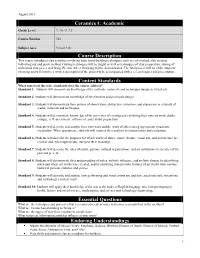 Visual Arts Curriculum