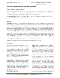 Ablution Exercise – May Prevent Dacryocystitis