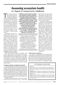 Assessing Ecosystem Health D.J