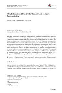 DOA Estimation of Noncircular Signal Based on Sparse Representation