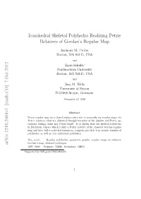 Icosahedral Skeletal Polyhedra Realizing Petrie Relatives of Gordan's Regular Map Arxiv:1210.2064V1 [Math.CO] 7 Oct 2012
