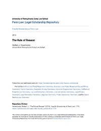 The Rule of Reason