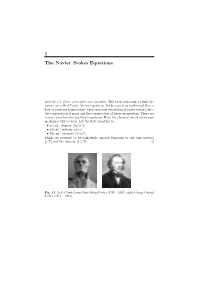 1 the Navier–Stokes Equations