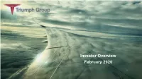 Investor Overview February 2020 Forward Looking Statements