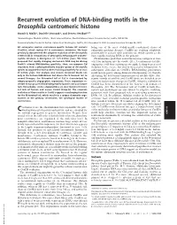 Recurrent Evolution of DNA-Binding Motifs in the Drosophila Centromeric Histone