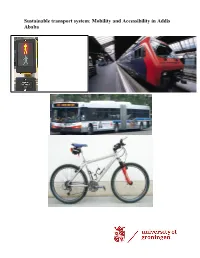 Sustainable Transport System: Mobility and Accessibility in Addis Ababa