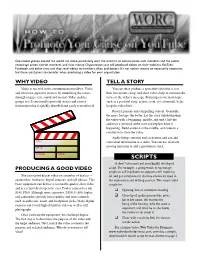 Youtube Channels Resources Qualified Non-Profits Groups Are Able to Set up a How to Shoot Video That Doesn’T Suck, by Steve Youtube Channel