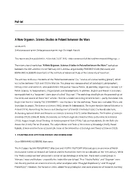 A New Organon. Science Studies in Poland Between the Wars | Pol-Int