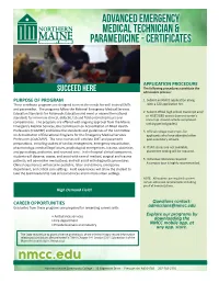 Advanced Emergency Medical Technician & Paramedicine