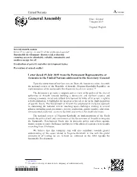 General Assembly Distr.: General 7 August 2019