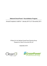 National Greenpowertm Accreditation Program