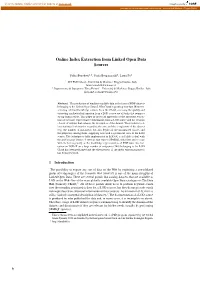Online Index Extraction from Linked Open Data Sources