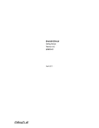Oracle Clinical Getting Started Guide