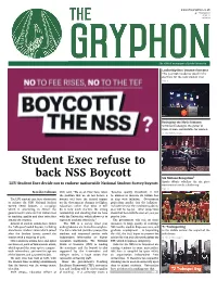 Student Exec Refuse to Back NSS Boycott