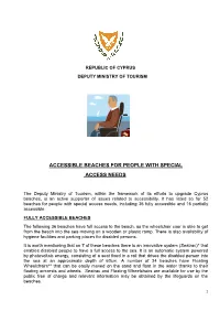 Accessible Beaches for People with Special Access Needs