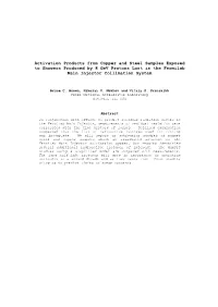 Activation Products from Copper and Steel Samples Exposed to Showers Produced by 8 Gev Protons Lost in the Fermilab Main Injector Collimation System