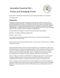 Australian Essential Oils History and Emerging Trends