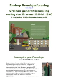 Emdrup Grundejerforening Ordinær Generalforsamling