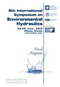 Environmental Hydraulics Final Program