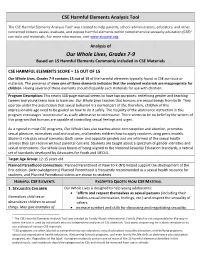 Our Whole Lives, Grades 7-9 Based on 15 Harmful Elements Commonly Included in CSE Materials
