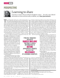 Perspective: Learning to Share