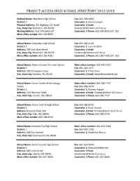 Project Access High School Directory 2012-2013