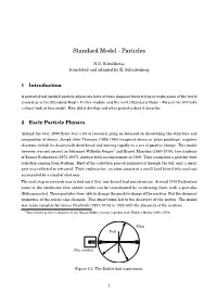 Standard Model - Particles