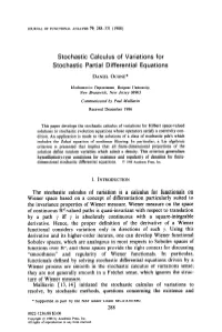 Stochastic Calculus of Variations for Stochastic Partial Differential Equations