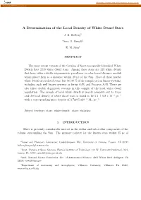 A Determination of the Local Density of White Dwarf Stars