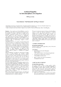 Artificial Empathy: an Interdisciplinary Investigation
