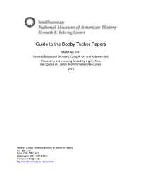 Guide to the Bobby Tucker Papers