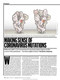 MAKING SENSE of CORONAVIRUS MUTATIONS Different SARS-Cov-2 Strains Haven’T Yet Had a Major Impact on the Course of the Pandemic — but They Might in Future