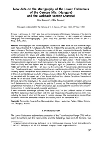 New Data on the Stratigraphy of the Lower Cretaceous of the Gerecse Mts