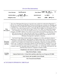 Preview Plan Information ACTIVITIES SUPPORTING THIS PLAN