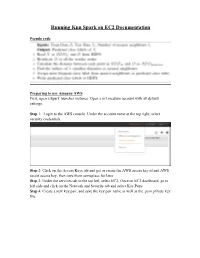 Running Spark on EC2 Documentation