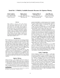 Senticnet: a Publicly Available Semantic Resource for Opinion Mining