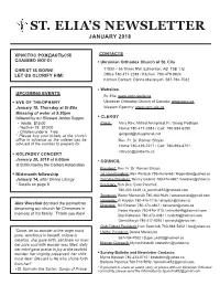 St. Elia's Newsletter